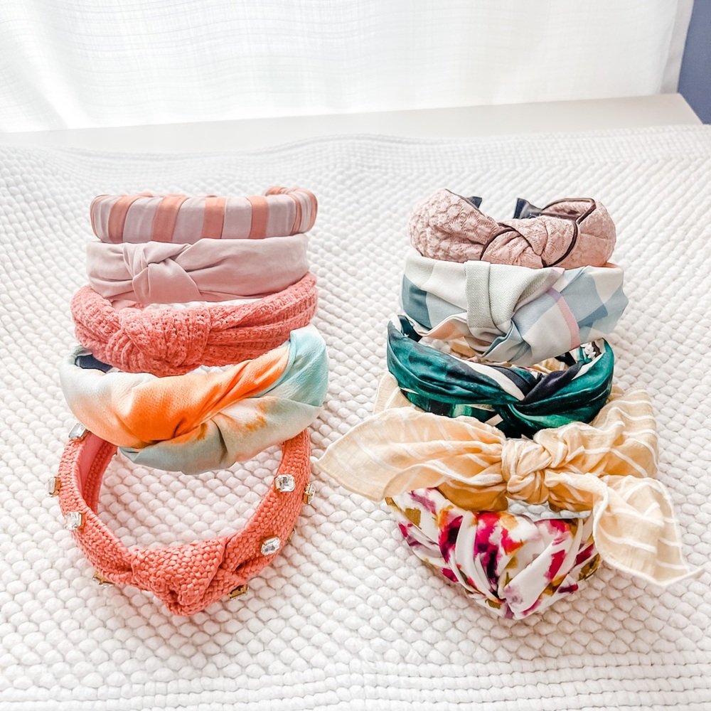 Anthropologie Headbands - Set of 10 Assorted colors & patterns